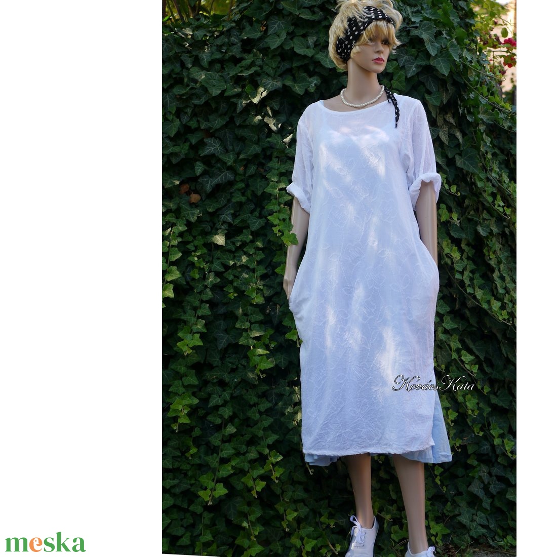 JAFA - lagenlook tunika-ruha mintás puplin / fehér - ruha & divat - női ruha - ruha - Meska.hu JAFA - lagenlook tunika-ruha mintás puplin / fehér - ruha & divat - női ruha - ruha - Meska.hu