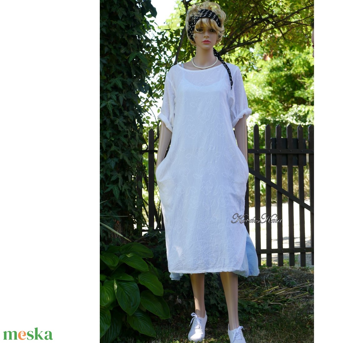 JAFA - lagenlook tunika-ruha mintás puplin / fehér - ruha & divat - női ruha - ruha - Meska.hu JAFA - lagenlook tunika-ruha mintás puplin / fehér - ruha & divat - női ruha - ruha - Meska.hu