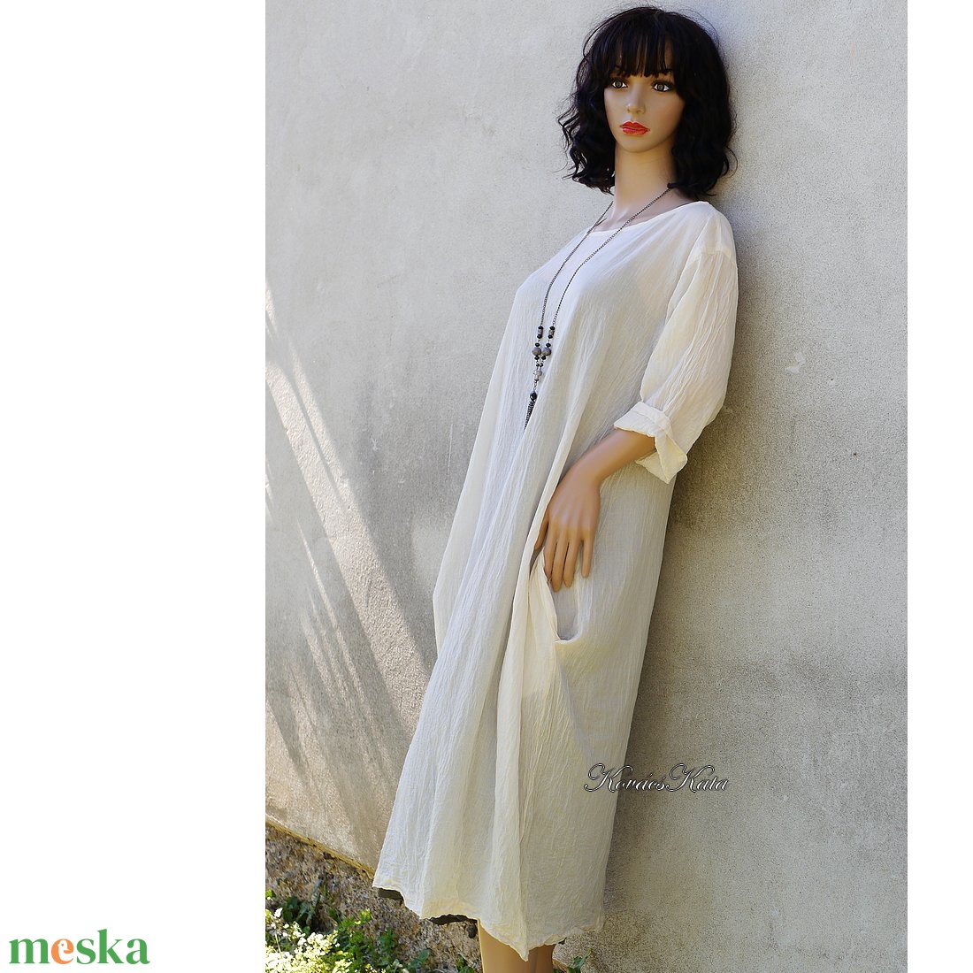JAFA - lagenlook tunika-ruha pamut-muszlin / natúr - ruha & divat - női ruha - ruha - Meska.hu JAFA - lagenlook tunika-ruha pamut-muszlin / natúr - ruha & divat - női ruha - ruha - Meska.hu