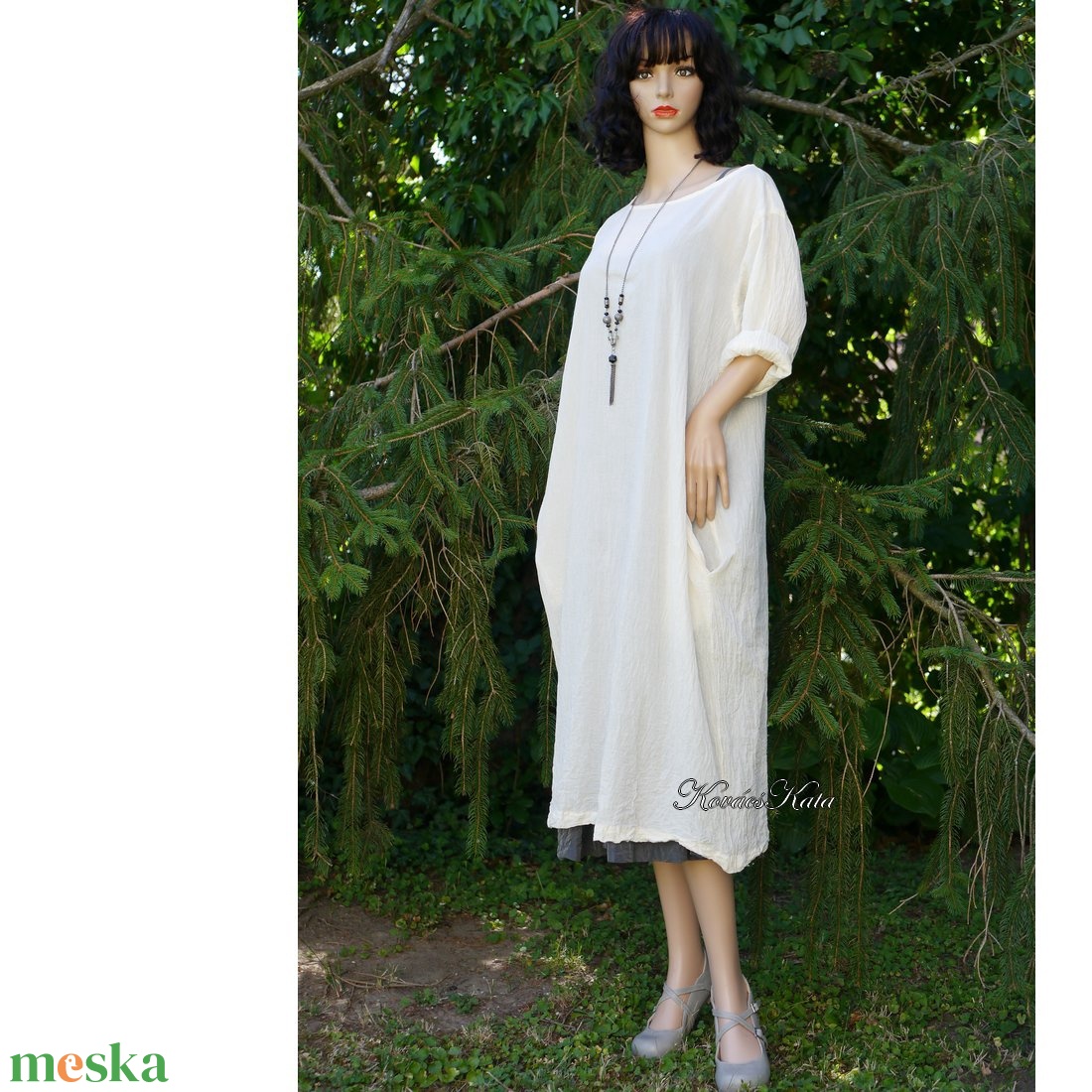 JAFA - lagenlook tunika-ruha pamut-muszlin / natúr - ruha & divat - női ruha - ruha - Meska.hu JAFA - lagenlook tunika-ruha pamut-muszlin / natúr - ruha & divat - női ruha - ruha - Meska.hu