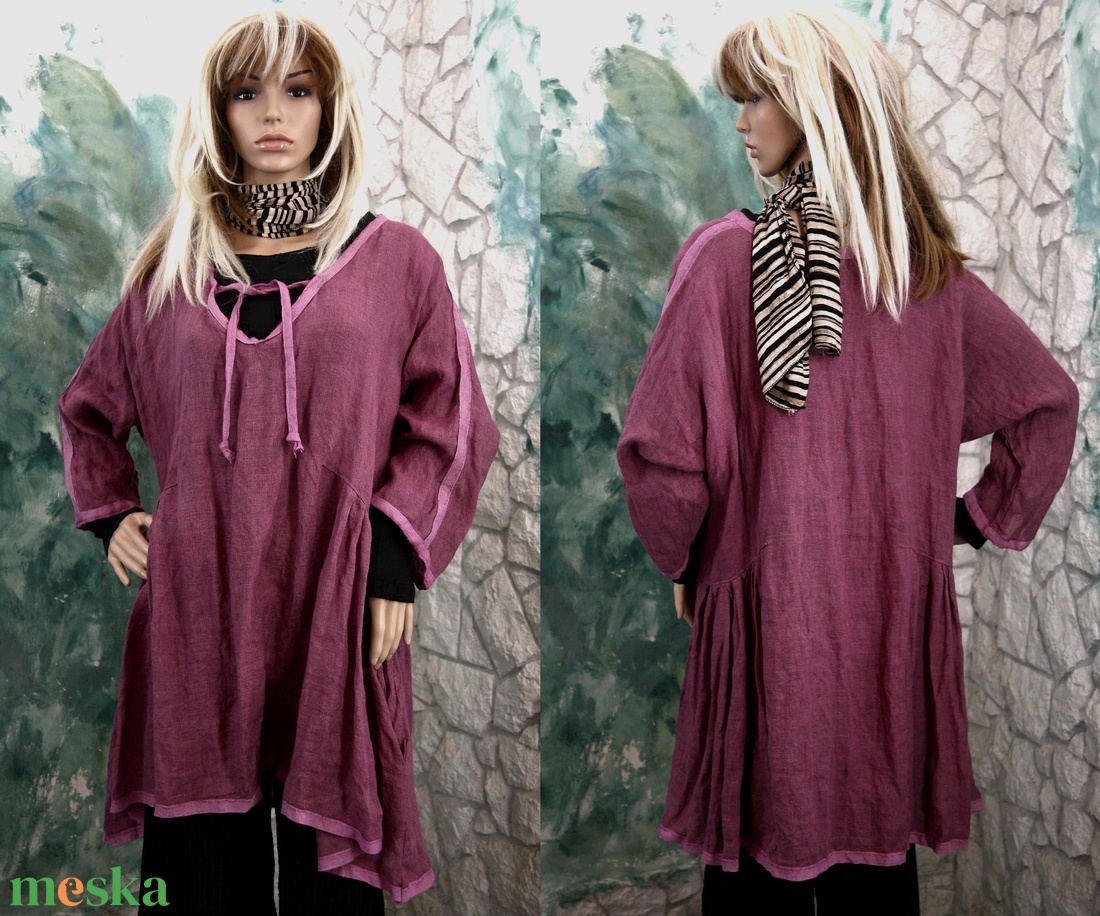 PAULA - lagenlook lenvászon tunika - ruha & divat - női ruha - kismamaruha - Meska.hu PAULA - lagenlook lenvászon tunika - ruha & divat - női ruha - kismamaruha - Meska.hu
