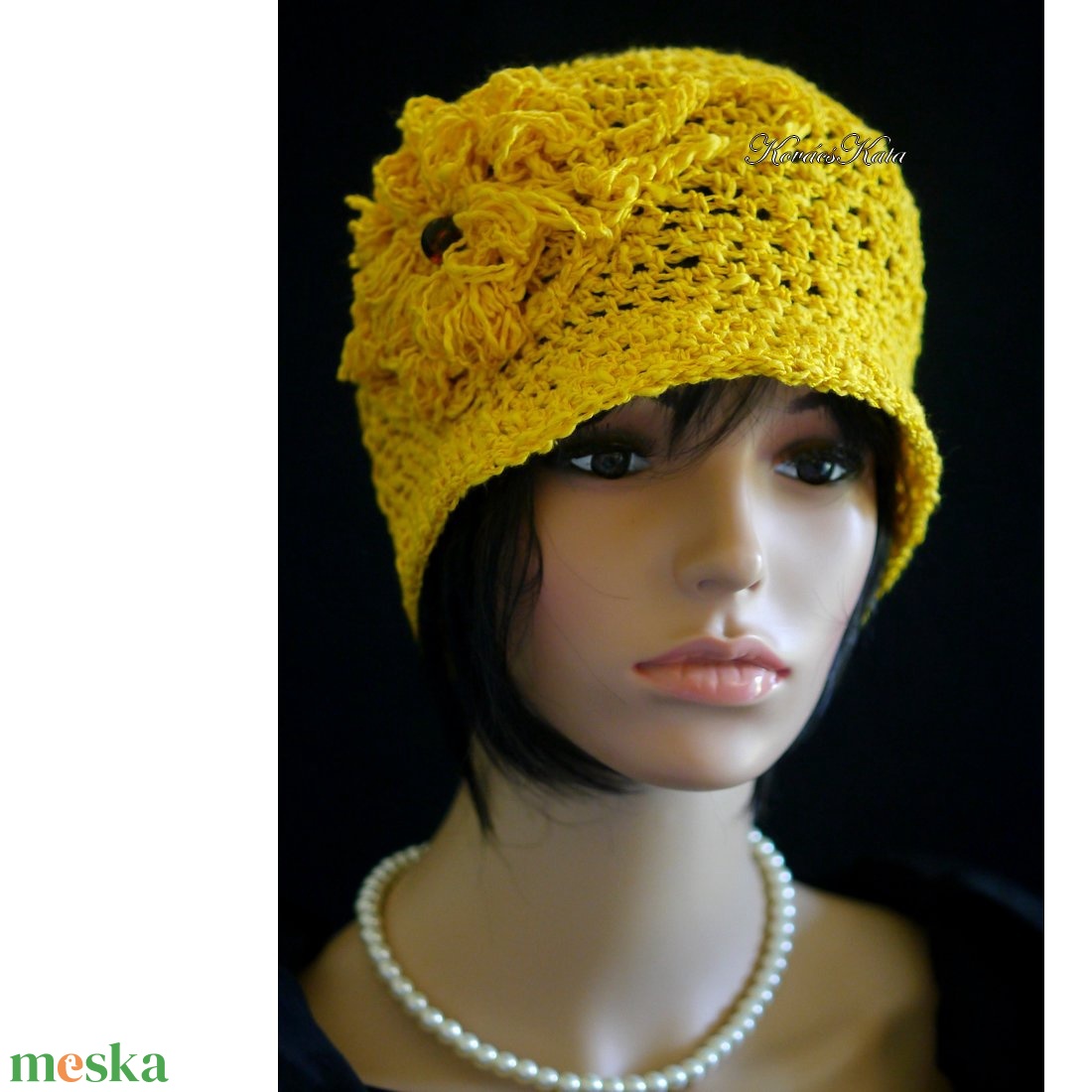 MAGNÓLIA - horgolt nyári flapper kalap / kikerics - ruha & divat - sál, sapka, kendő - kalap - Meska.hu MAGNÓLIA - horgolt nyári flapper kalap / kikerics - ruha & divat - sál, sapka, kendő - kalap - Meska.hu