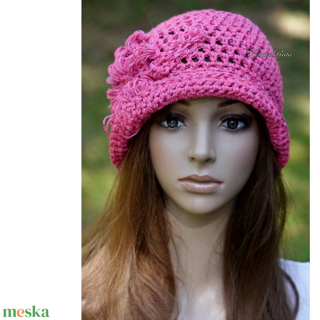 MAGNÓLIA - horgolt flapper kalap / ciklámen - ruha & divat - sál, sapka, kendő - kalap - Meska.hu MAGNÓLIA - horgolt flapper kalap / ciklámen - ruha & divat - sál, sapka, kendő - kalap - Meska.hu