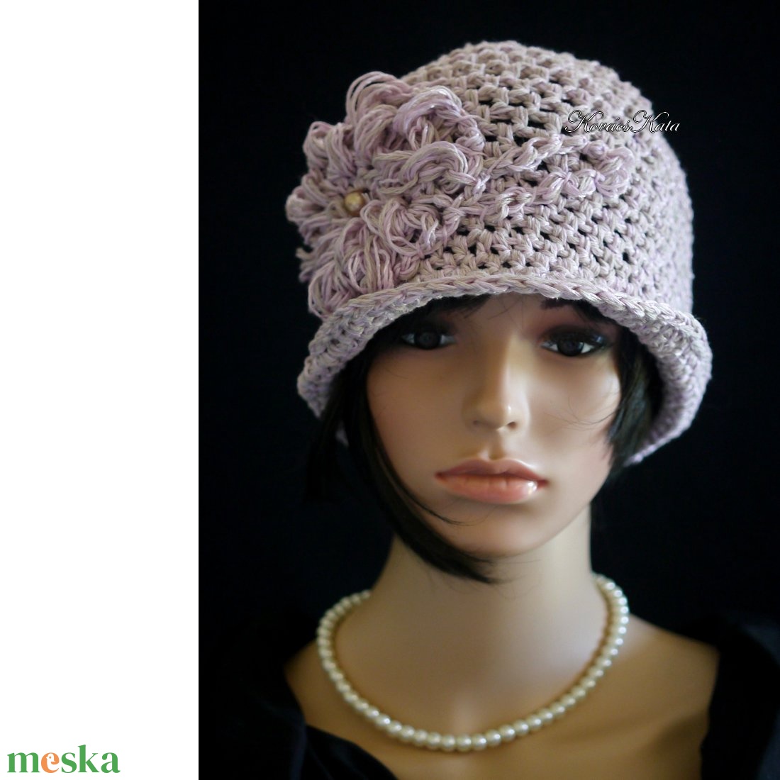 MAGNÓLIA / lenes - horgolt nyári flapper kalap / rózsavíz - ruha & divat - sál, sapka, kendő - kalap - Meska.hu MAGNÓLIA / lenes - horgolt nyári flapper kalap / rózsavíz - ruha & divat - sál, sapka, kendő - kalap - Meska.hu