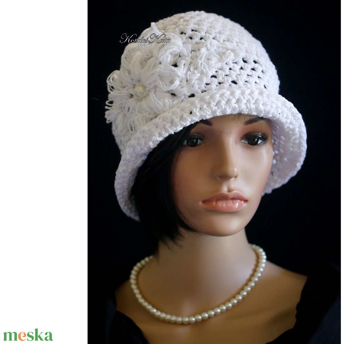 MAGNÓLIA / lenes - horgolt nyári flapper kalap / hófehér - ruha & divat - sál, sapka, kendő - kalap - Meska.hu MAGNÓLIA / lenes - horgolt nyári flapper kalap / hófehér - ruha & divat - sál, sapka, kendő - kalap - Meska.hu