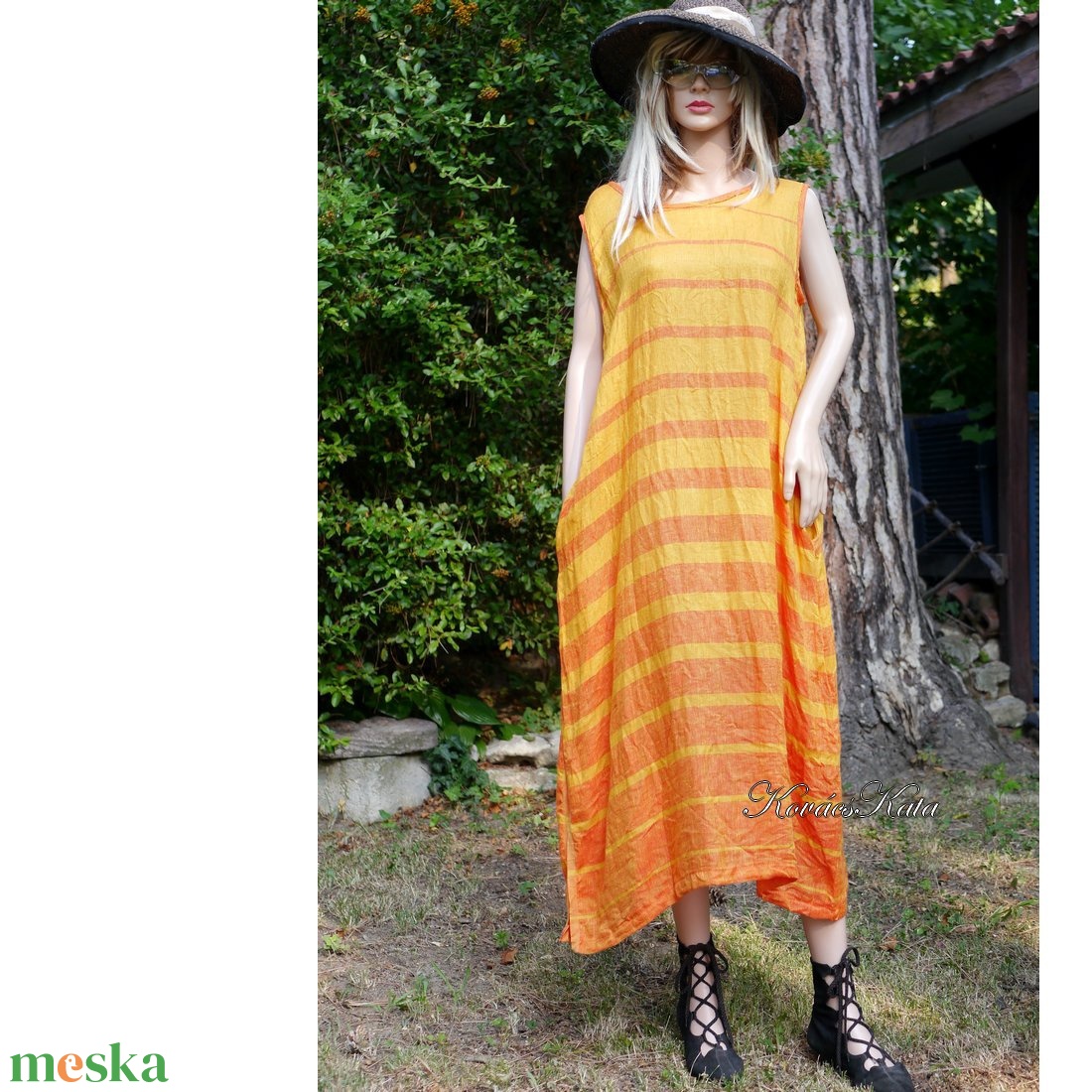 STELLA - lenvászon design ruha, ujjatlan plázs-ruha - ruha & divat - női ruha - ruha - Meska.hu STELLA - lenvászon design ruha, ujjatlan plázs-ruha - ruha & divat - női ruha - ruha - Meska.hu