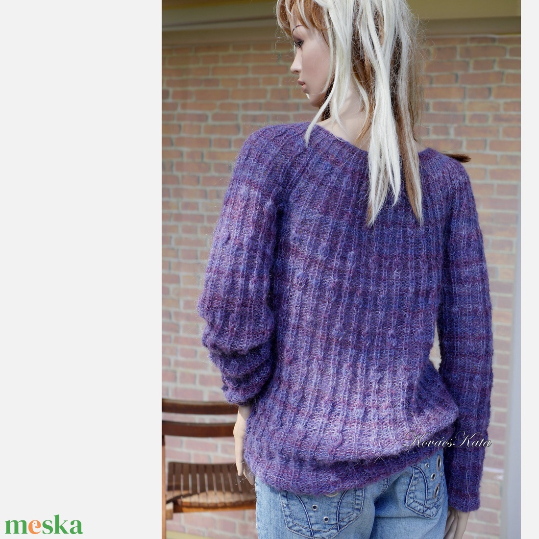 LONCI - exkluzív kézzel kötött mohair pulóver / lila - ruha & divat - női ruha - pulóver - Meska.hu LONCI - exkluzív kézzel kötött mohair pulóver / lila - ruha & divat - női ruha - pulóver - Meska.hu