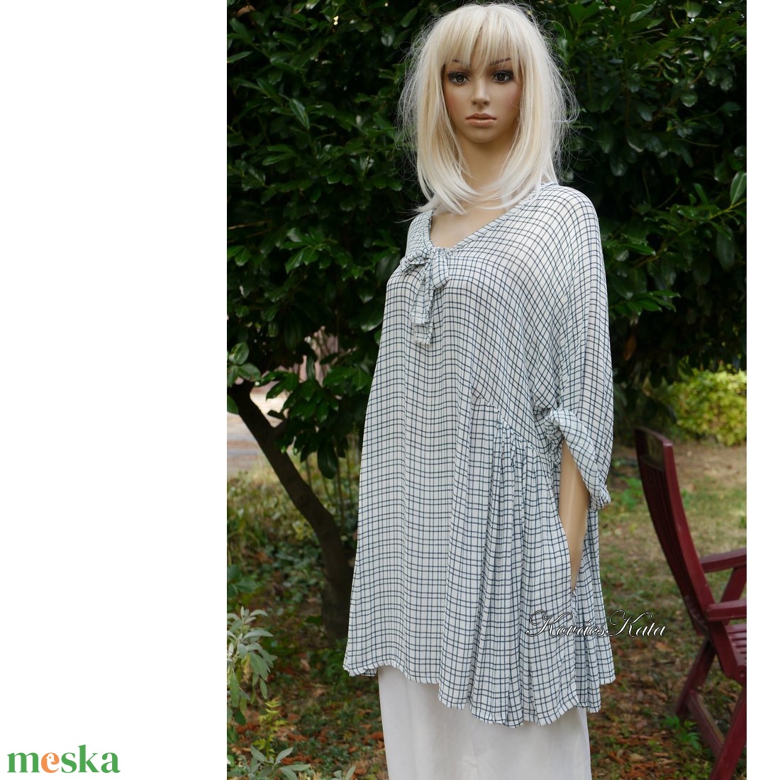 PAULA / kockás muszlin - lagenlook design tunika - ruha & divat - női ruha - tunika - Meska.hu PAULA / kockás muszlin - lagenlook design tunika - ruha & divat - női ruha - tunika - Meska.hu