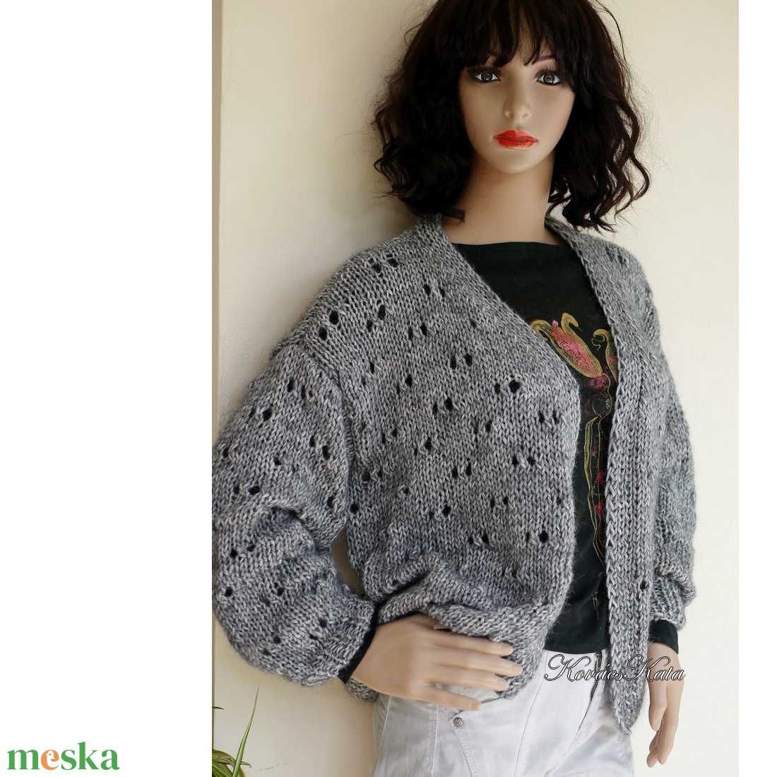 VINTAGE STAR HELKA KARDI - exkluzív kézzel kötött alpaka-pamut kardigán, pulóver / graphite - ruha & divat - női ruha - kardigánok - Meska.hu VINTAGE STAR HELKA KARDI - exkluzív kézzel kötött alpaka-pamut kardigán, pulóver / graphite - ruha & divat - női ruha - kardigánok - Meska.hu