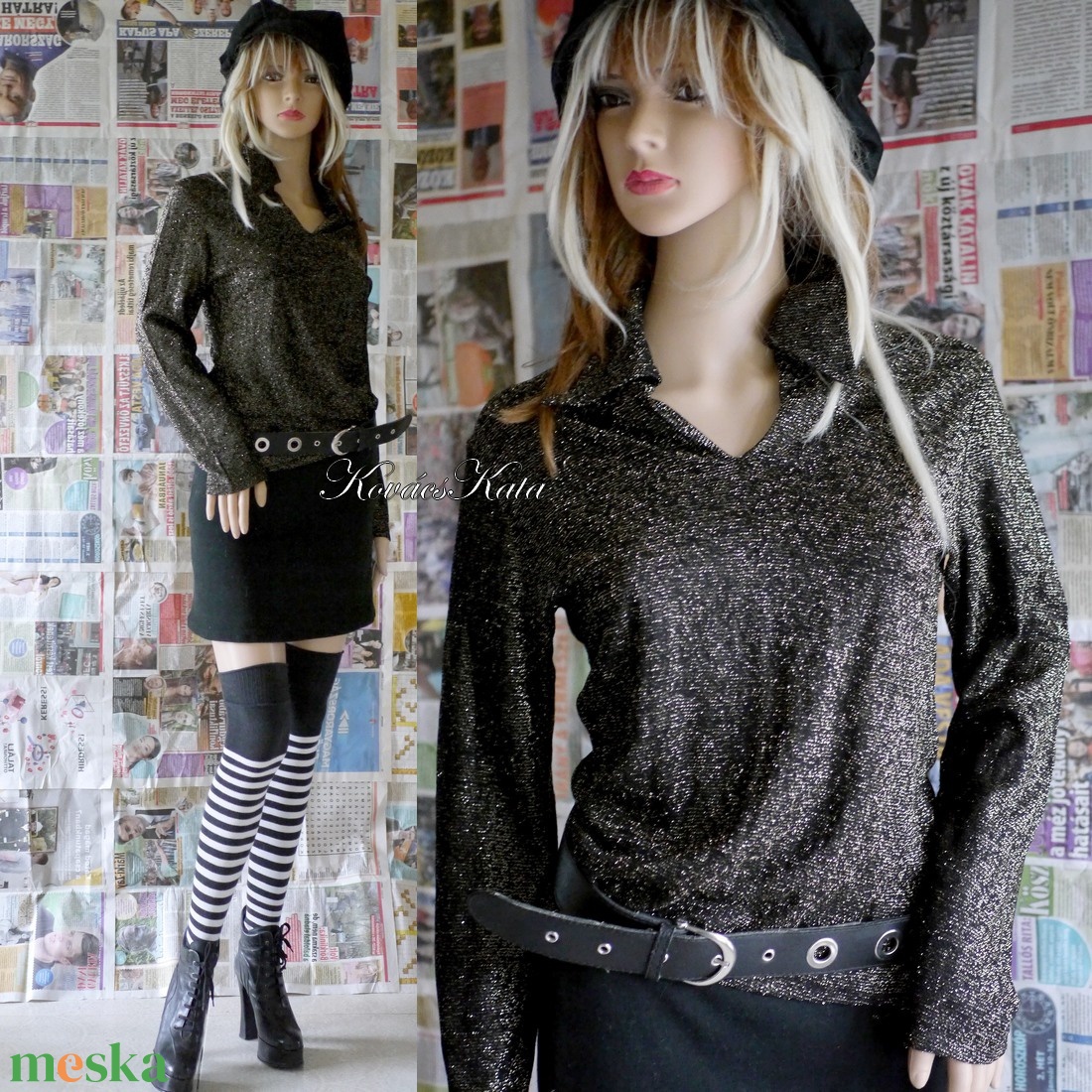 VINTAGE LUREX PULÓVER - alkalmi felső, metál-szálas blúz - ruha & divat - női ruha - alkalmi ruha & estélyi ruha - Meska.hu VINTAGE LUREX PULÓVER - alkalmi felső, metál-szálas blúz - ruha & divat - női ruha - alkalmi ruha & estélyi ruha - Meska.hu