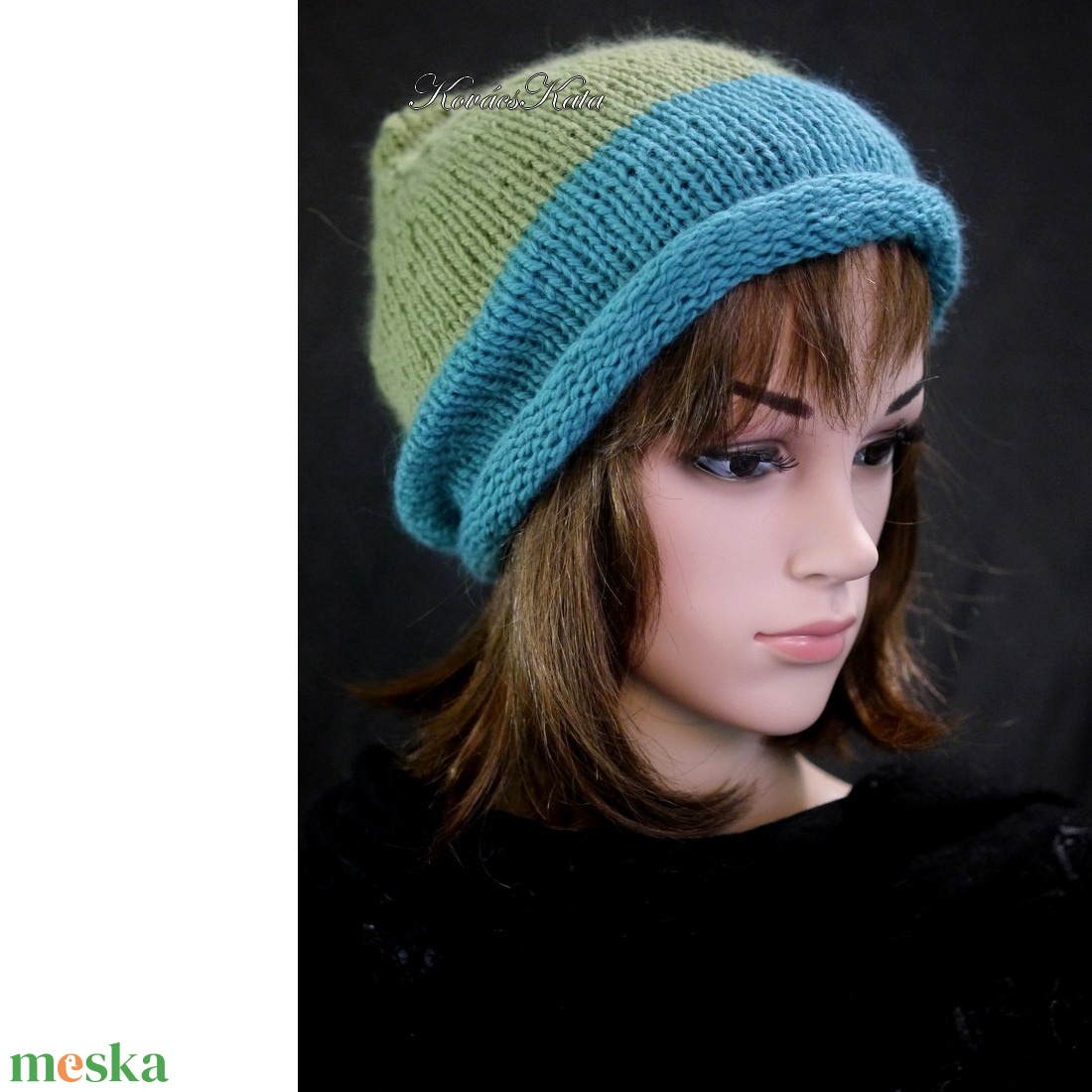 BEANIE/ angóra - trendi kézzel kötött sapka / türkiz-almazöld - ruha & divat - sál, sapka, kendő - sapka - Meska.hu BEANIE/ angóra - trendi kézzel kötött sapka / türkiz-almazöld - ruha & divat - sál, sapka, kendő - sapka - Meska.hu