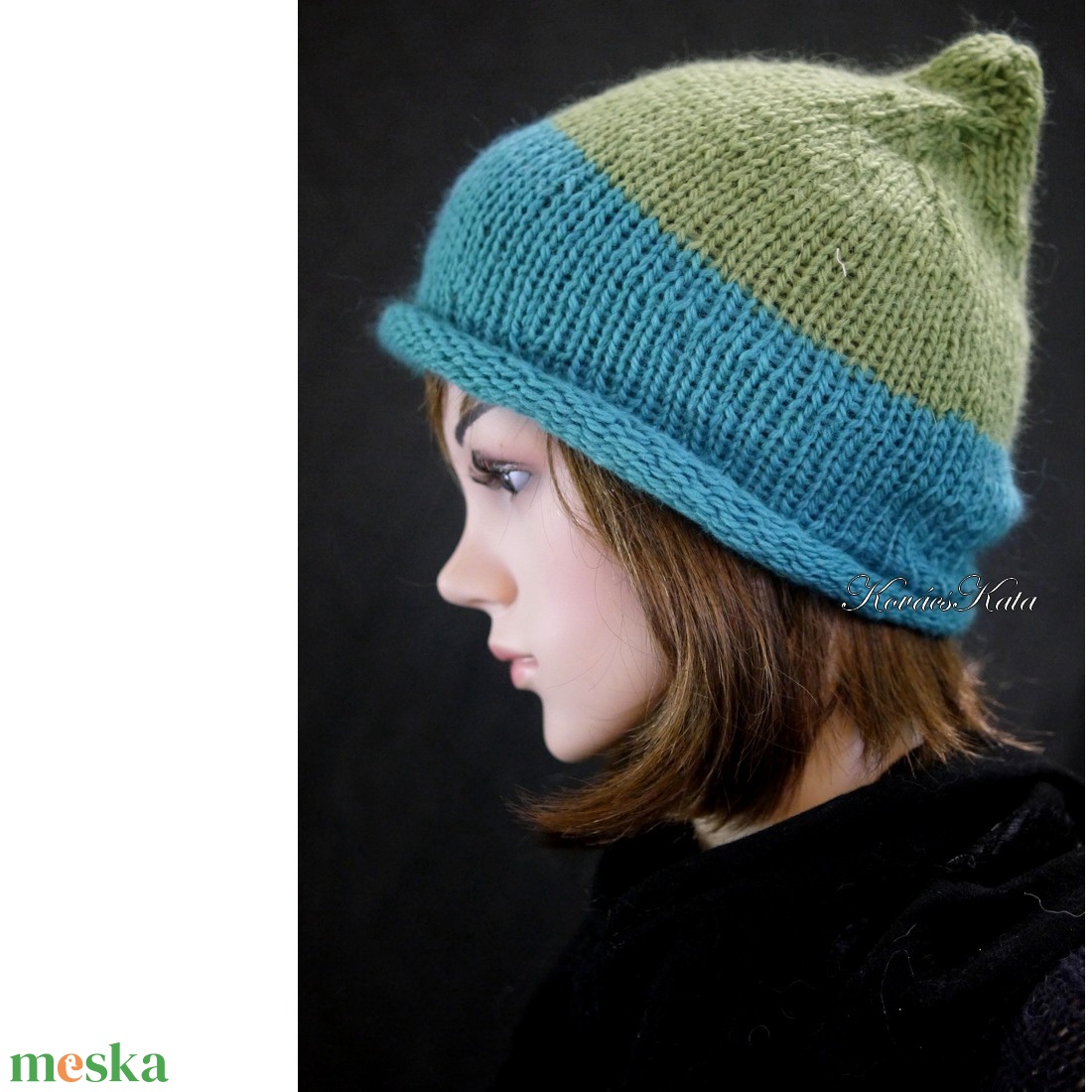 BEANIE/ angóra - trendi kézzel kötött sapka / türkiz-almazöld - ruha & divat - sál, sapka, kendő - sapka - Meska.hu BEANIE/ angóra - trendi kézzel kötött sapka / türkiz-almazöld - ruha & divat - sál, sapka, kendő - sapka - Meska.hu