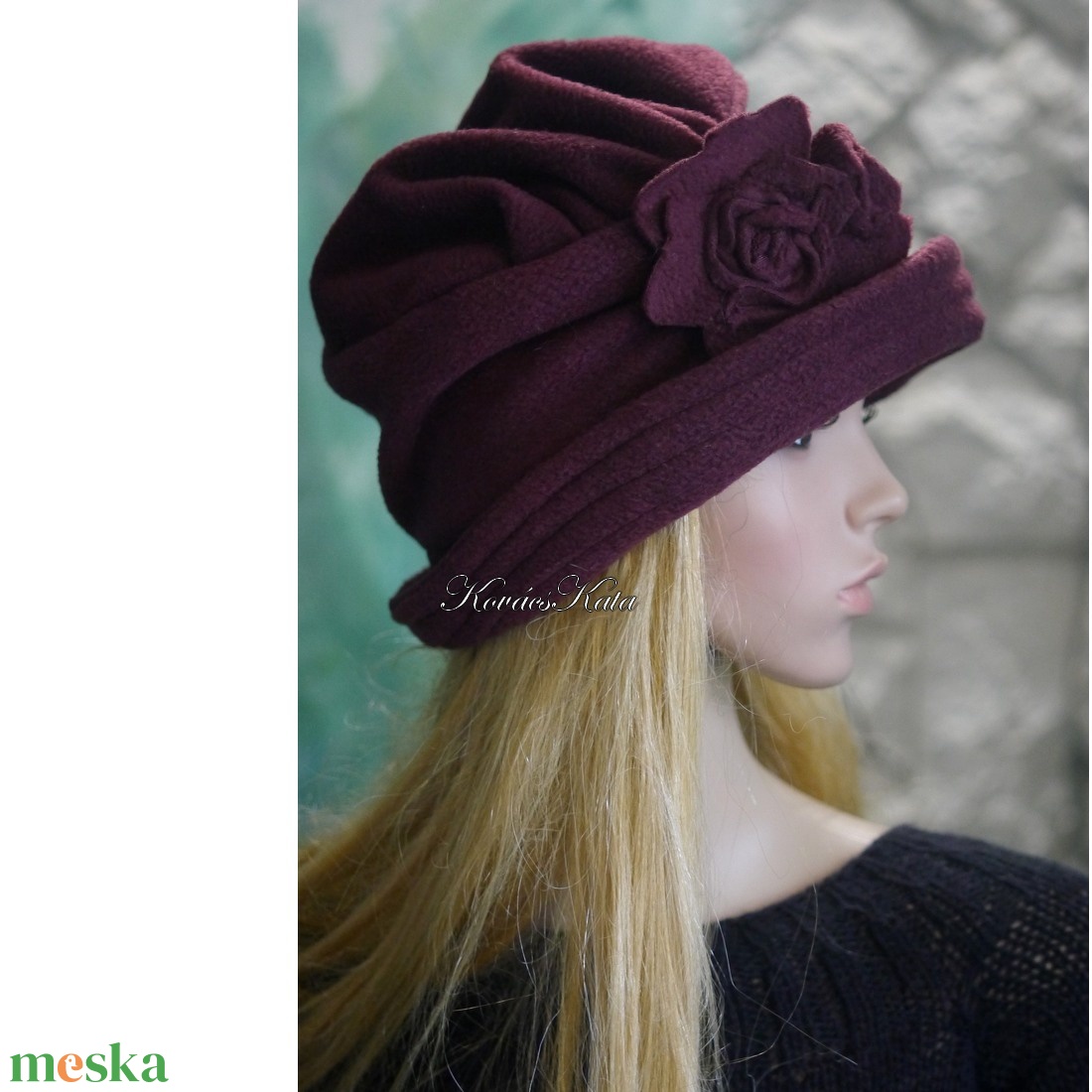 ERNA cloche/ sötétbordó - polár flapper kalap - ruha & divat - sál, sapka, kendő - kalap - Meska.hu ERNA cloche/ sötétbordó - polár flapper kalap - ruha & divat - sál, sapka, kendő - kalap - Meska.hu