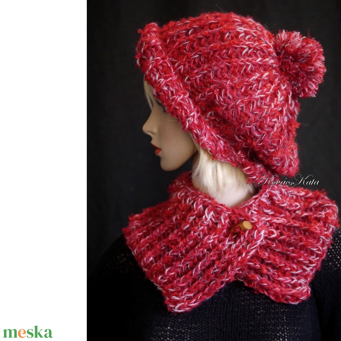 HEIDI-SZETT - exkluzív kézzel kötött mohair sapka kámzsasállal / piros - ruha & divat - sál, sapka, kendő - sapka & sál szett - Meska.hu HEIDI-SZETT - exkluzív kézzel kötött mohair sapka kámzsasállal / piros - ruha & divat - sál, sapka, kendő - sapka & sál szett - Meska.hu