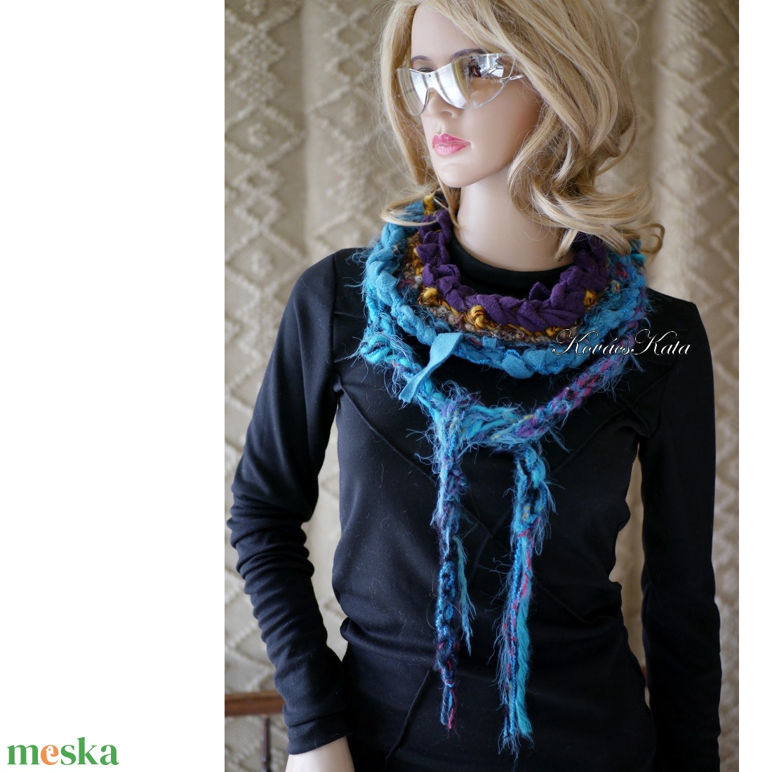 NYAKICA - bohém textil-ékszer, horgolt design-sál - ruha & divat - sál, sapka, kendő - sál - Meska.hu NYAKICA - bohém textil-ékszer, horgolt design-sál - ruha & divat - sál, sapka, kendő - sál - Meska.hu