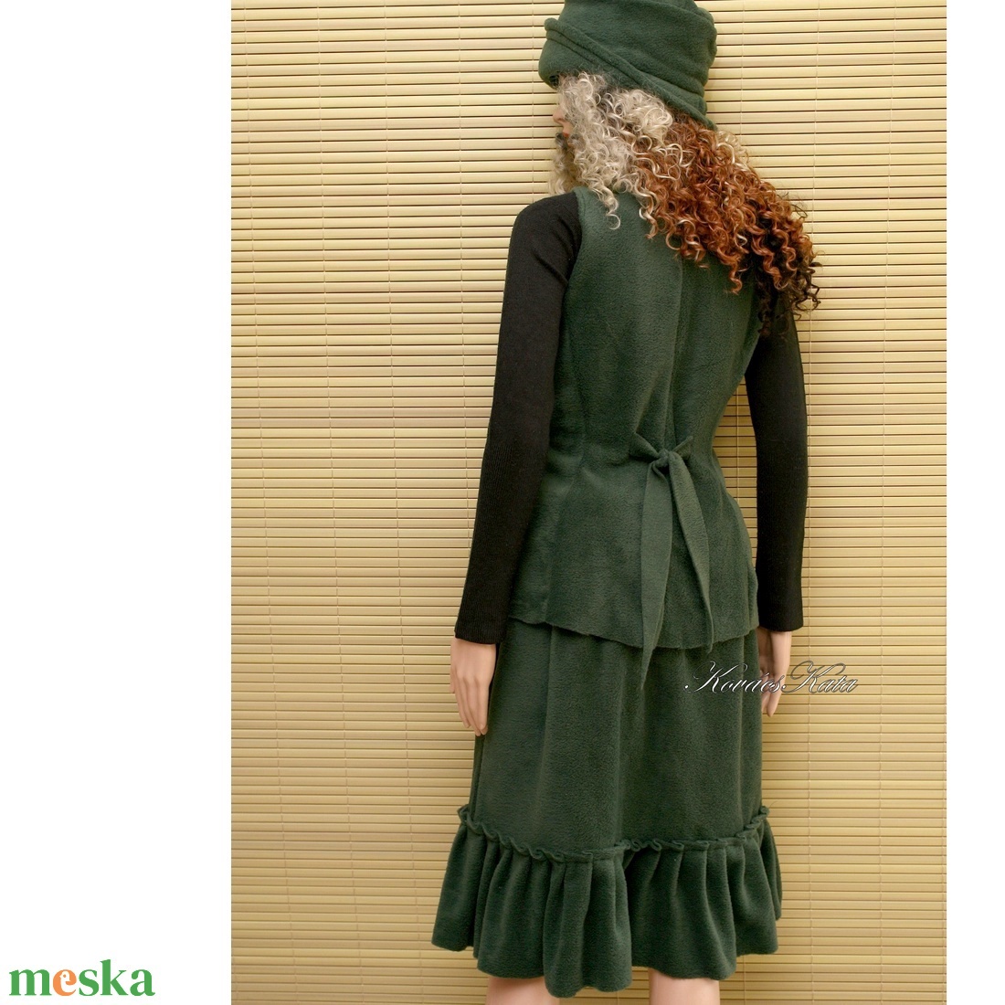 TEDDY / barna - fodros-aljú polár-szoknya - ruha & divat - női ruha - szoknya - Meska.hu