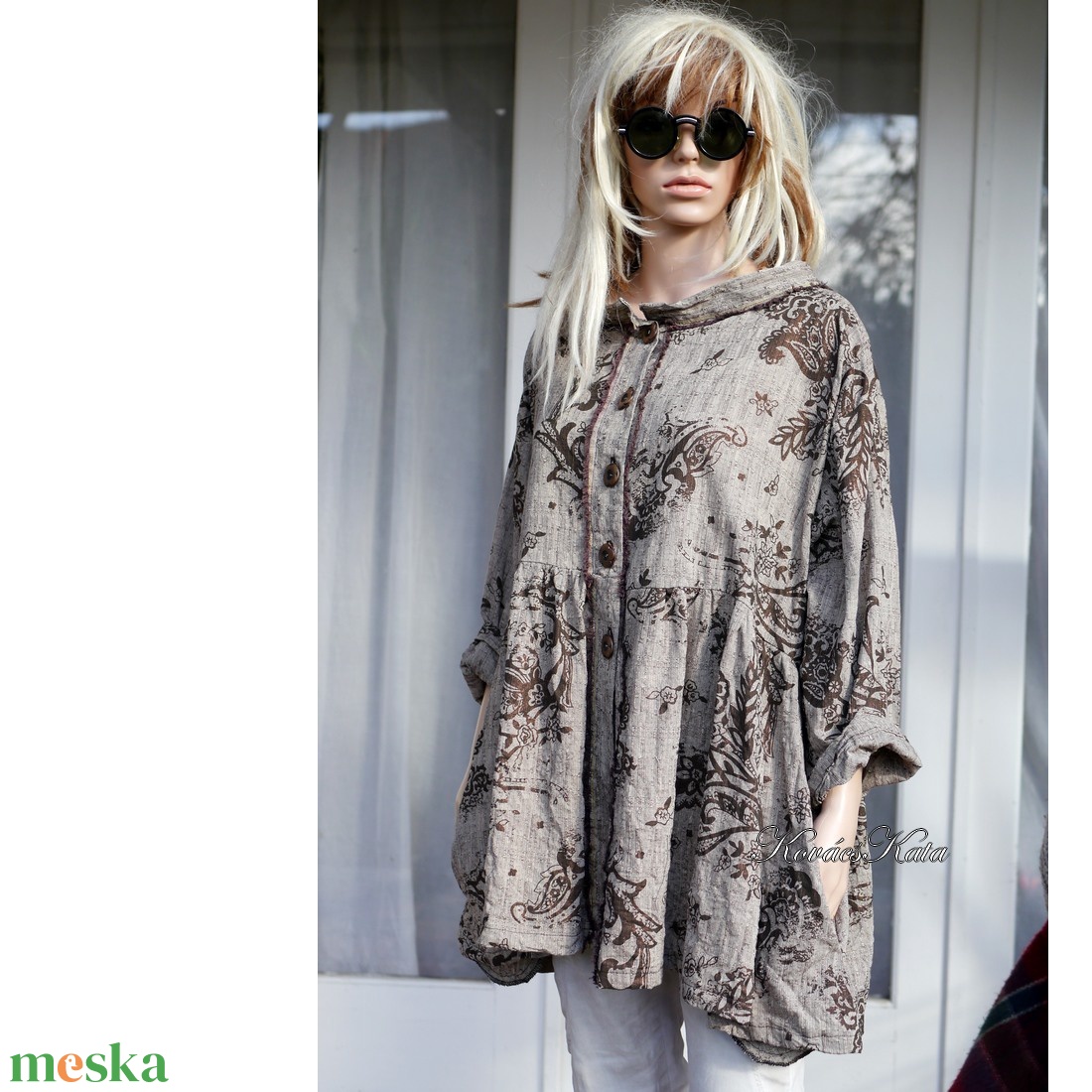 INDIRA - lagenlook babydoll kabátka - ruha & divat - női ruha - kabát - Meska.hu INDIRA - lagenlook babydoll kabátka - ruha & divat - női ruha - kabát - Meska.hu