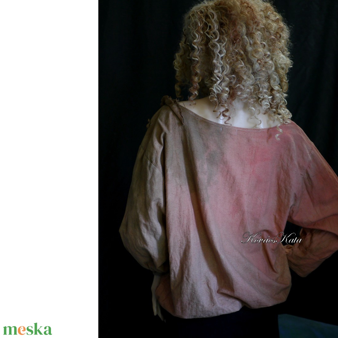 VIVIEN - artsy batikolt flanel blúz - ruha & divat - női ruha - blúz - Meska.hu