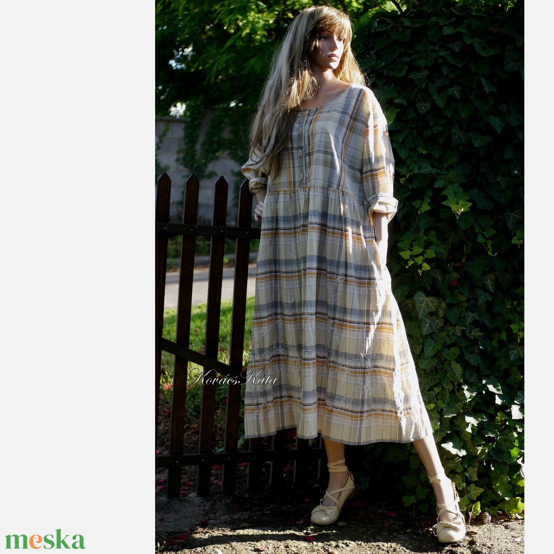 JÁZMIN XXL - puplin babydoll ruha, ingruha, kismamaruha - ruha & divat - női ruha - kismamaruha - Meska.hu