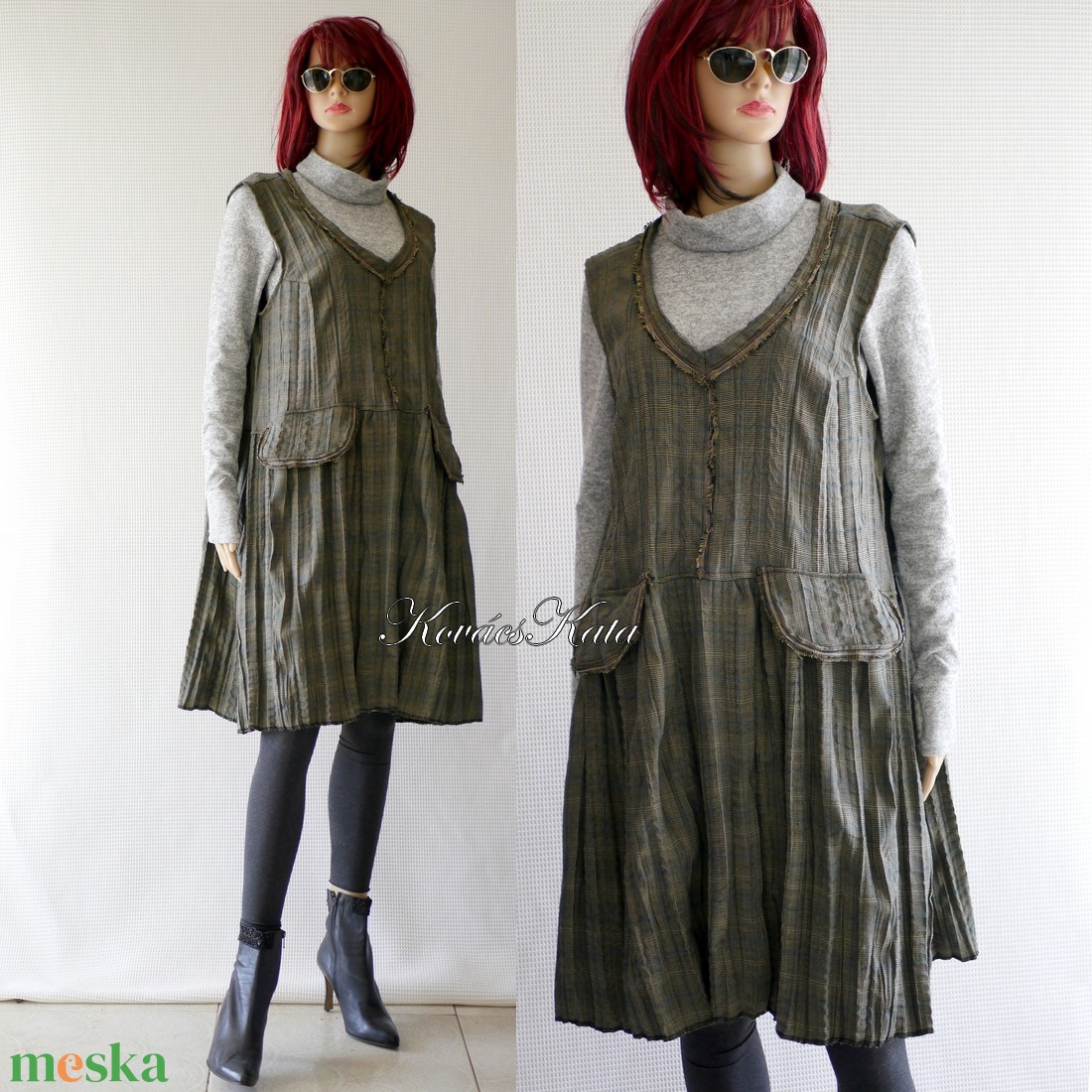 GRUNGE JUMPER - lagenlook flapper ruha / keki - ruha & divat - női ruha - ruha - Meska.hu GRUNGE JUMPER - lagenlook flapper ruha / keki - ruha & divat - női ruha - ruha - Meska.hu