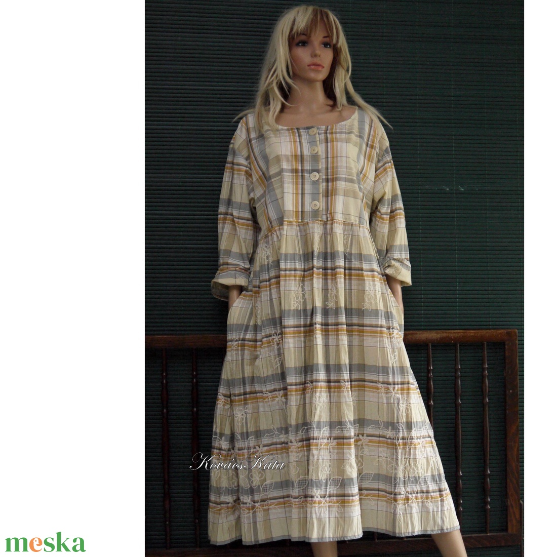 JÁZMIN XXL - puplin babydoll ruha, ingruha, kismamaruha - ruha & divat - női ruha - kismamaruha - Meska.hu