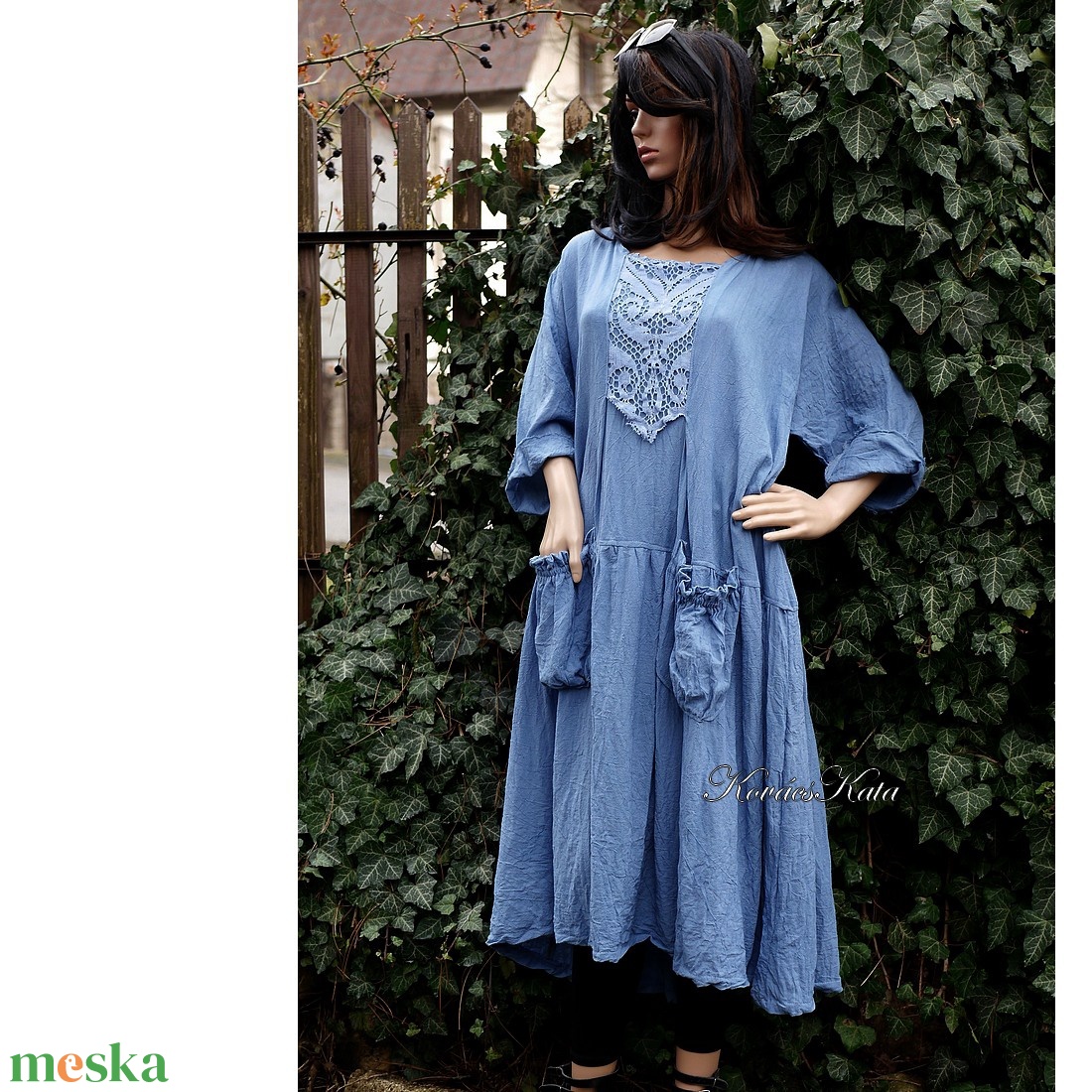 IBI-RUHA / acélkék - lagenlook design flapper ruha - ruha & divat - női ruha - ruha - Meska.hu IBI-RUHA / acélkék - lagenlook design flapper ruha - ruha & divat - női ruha - ruha - Meska.hu