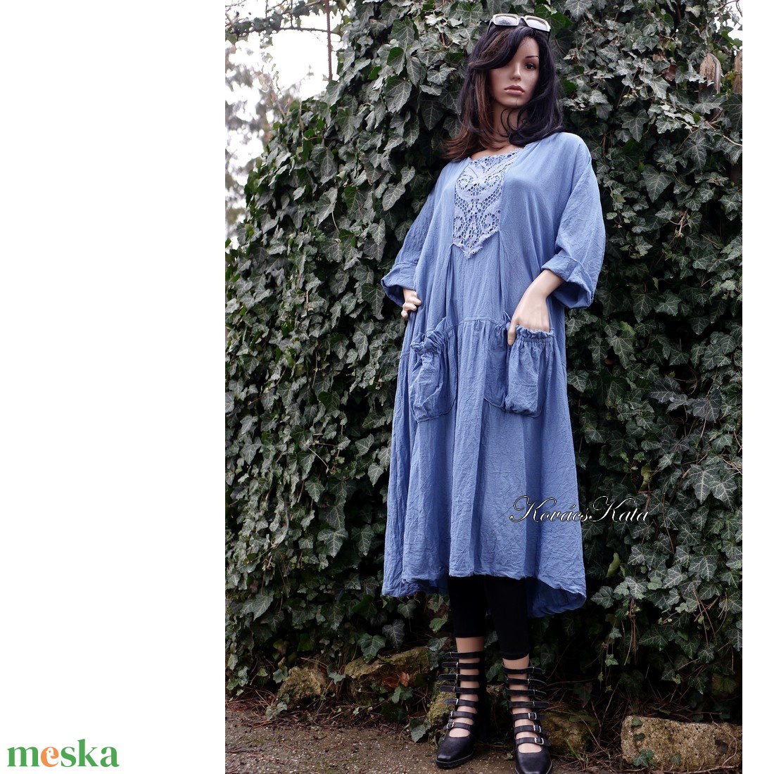 IBI-RUHA / acélkék - lagenlook design flapper ruha - ruha & divat - női ruha - ruha - Meska.hu IBI-RUHA / acélkék - lagenlook design flapper ruha - ruha & divat - női ruha - ruha - Meska.hu