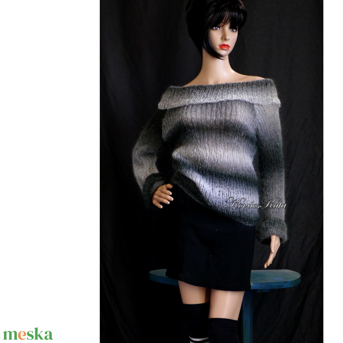 MARLENEMOHAIR-PULCSI - exkluzív kézzel kötött pulóver / szürkék - ruha & divat - női ruha - pulóver - Meska.hu MARLENEMOHAIR-PULCSI - exkluzív kézzel kötött pulóver / szürkék - ruha & divat - női ruha - pulóver - Meska.hu