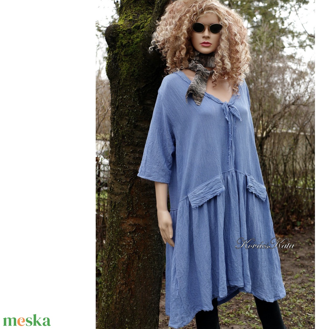 INEZ-RUHA / acélkék - lagenlook design flapper ruha - ruha & divat - női ruha - ruha - Meska.hu INEZ-RUHA / acélkék - lagenlook design flapper ruha - ruha & divat - női ruha - ruha - Meska.hu