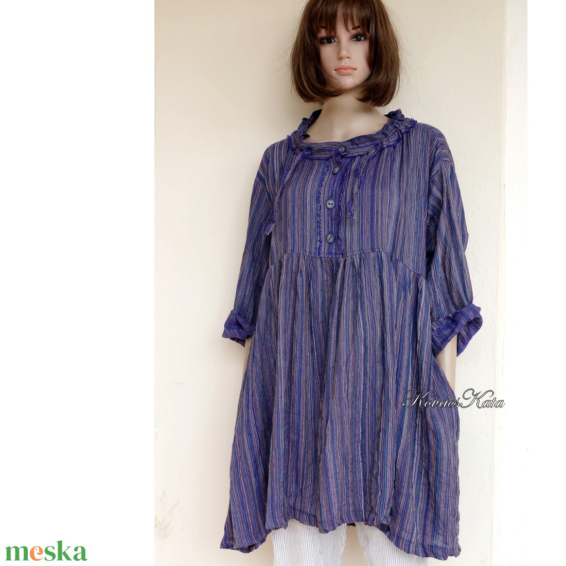 DOLLY - lagenlook ingruha, kismama ruha / indigó multicolor - ruha & divat - női ruha - kismamaruha - Meska.hu DOLLY - lagenlook ingruha, kismama ruha / indigó multicolor - ruha & divat - női ruha - kismamaruha - Meska.hu
