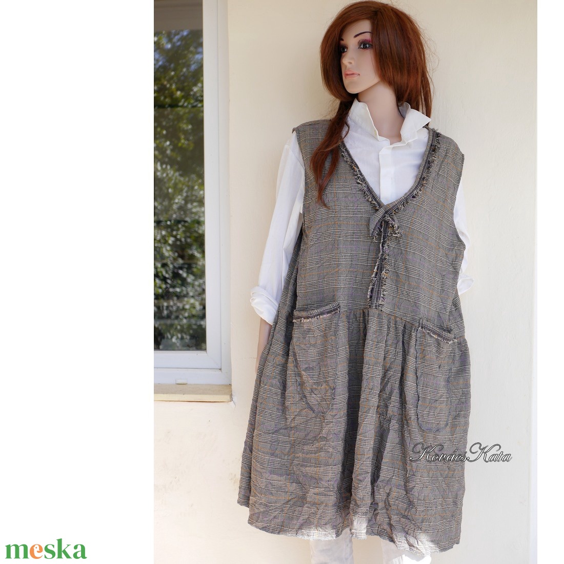 GRUNGE JUMPER - lagenlook flapper ruha / eszterházy-kockás - ruha & divat - női ruha - ruha - Meska.hu GRUNGE JUMPER - lagenlook flapper ruha / eszterházy-kockás - ruha & divat - női ruha - ruha - Meska.hu