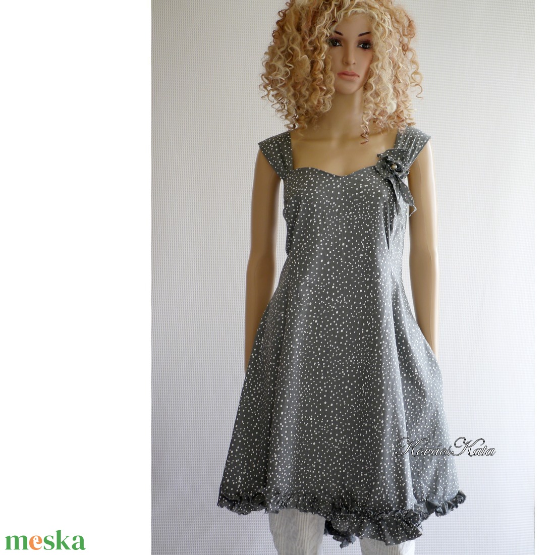 PÖTYI PRINCESSZ - pamutszatén design ruha / szürke TAMARA - ruha & divat - női ruha - ruha - Meska.hu PÖTYI PRINCESSZ - pamutszatén design ruha / szürke TAMARA - ruha & divat - női ruha - ruha - Meska.hu