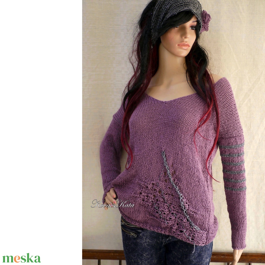 ALBA BabyAlpaca Silk - kézzel kötött exkluzív artsy-design pulóver / hanga - ruha & divat - női ruha - pulóver - Meska.hu ALBA BabyAlpaca Silk - kézzel kötött exkluzív artsy-design pulóver / hanga - ruha & divat - női ruha - pulóver - Meska.hu