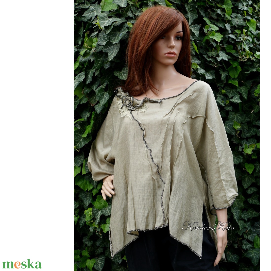 SELYEMTUNIKA - artsy lagenlook selyemblúz / halvány keki - ruha & divat - női ruha - tunika - Meska.hu SELYEMTUNIKA - artsy lagenlook selyemblúz / halvány keki - ruha & divat - női ruha - tunika - Meska.hu