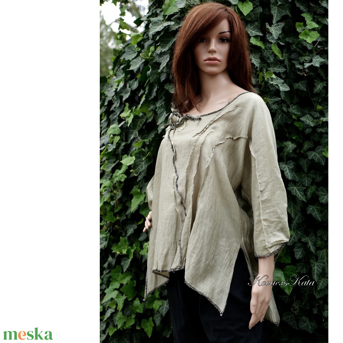 SELYEMTUNIKA - artsy lagenlook selyemblúz / halvány keki - ruha & divat - női ruha - tunika - Meska.hu SELYEMTUNIKA - artsy lagenlook selyemblúz / halvány keki - ruha & divat - női ruha - tunika - Meska.hu