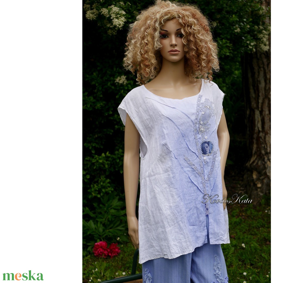 LUCY - artsy lagenlook lenvászon applikált tunika, blúz - ruha & divat - női ruha - blúz - Meska.hu LUCY - artsy lagenlook lenvászon applikált tunika, blúz - ruha & divat - női ruha - blúz - Meska.hu