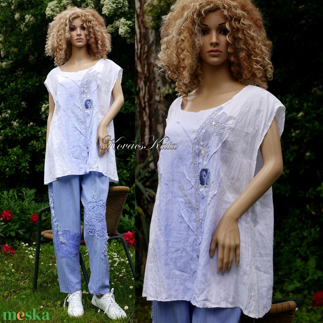 LUCY - artsy lagenlook lenvászon applikált tunika, blúz - ruha & divat - női ruha - blúz - Meska.hu LUCY - artsy lagenlook lenvászon applikált tunika, blúz - ruha & divat - női ruha - blúz - Meska.hu