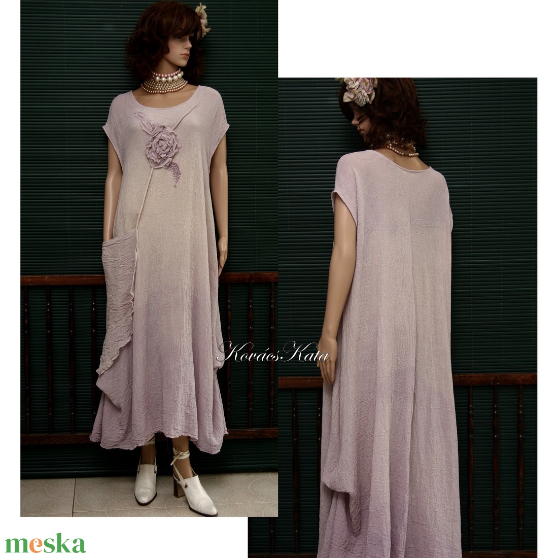 KIM-ARTSY - shabby chic lagenlook design ruha / púderlila - ruha & divat - női ruha - ruha - Meska.hu KIM-ARTSY - shabby chic lagenlook design ruha / púderlila - ruha & divat - női ruha - ruha - Meska.hu