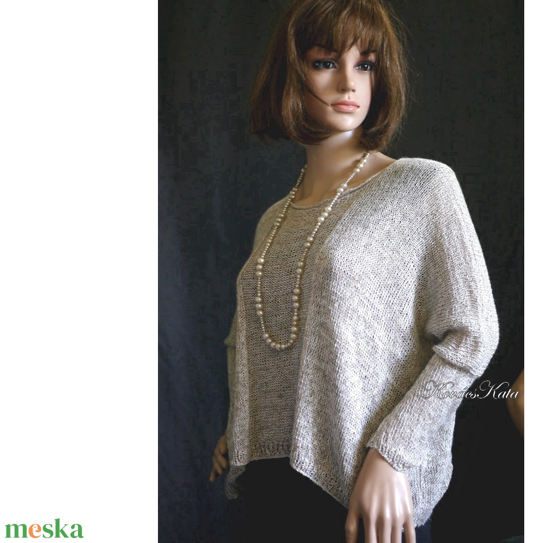 OPALMOON / mulberry silk - exkluzív kézzel kötött finom selyem pulóver / bézs - ruha & divat - női ruha - pulóver - Meska.hu OPALMOON / mulberry silk - exkluzív kézzel kötött finom selyem pulóver / bézs - ruha & divat - női ruha - pulóver - Meska.hu