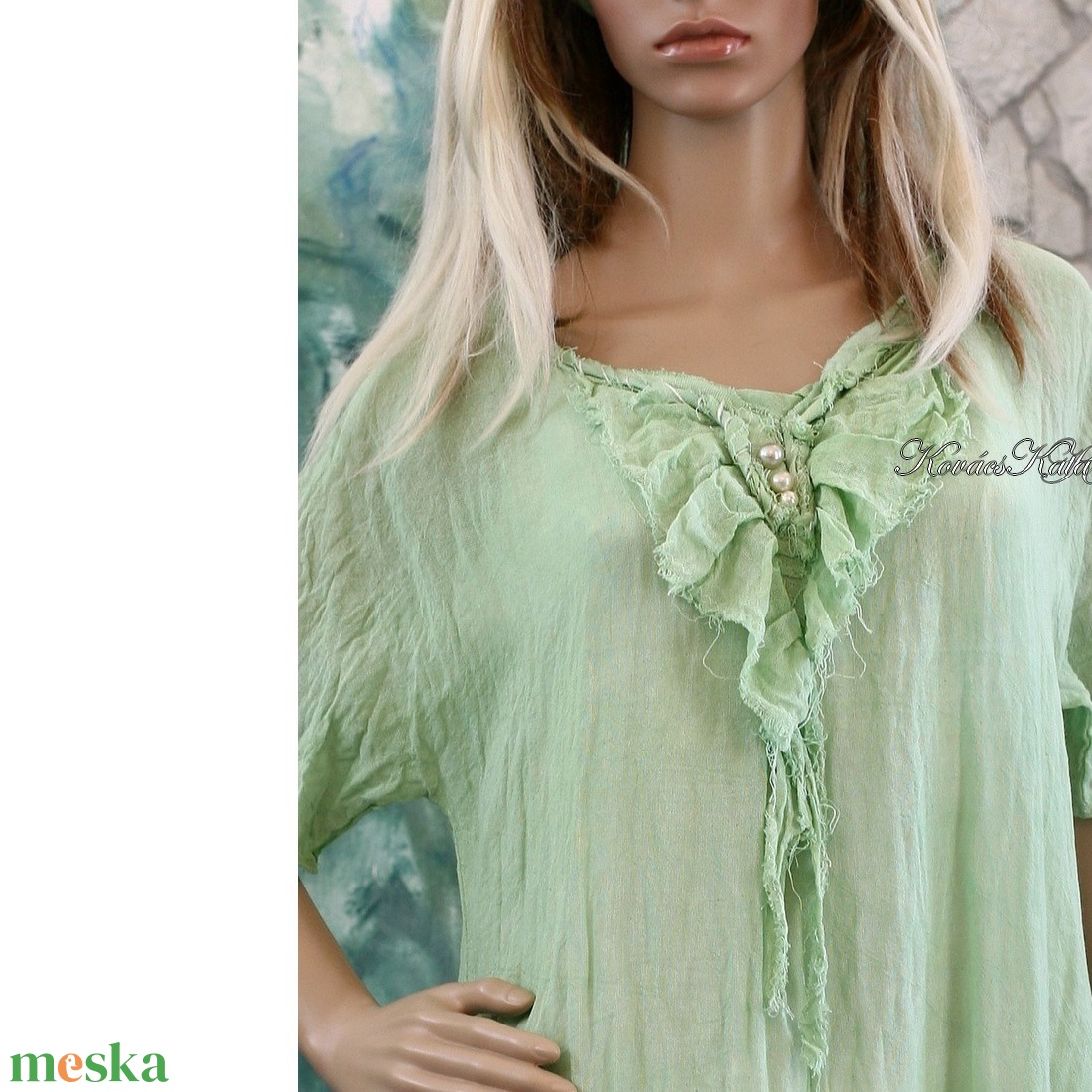 POLETT TUNIKA - lagenlook géztunika / almazöld - ruha & divat - női ruha - tunika - Meska.hu POLETT TUNIKA - lagenlook géztunika / almazöld - ruha & divat - női ruha - tunika - Meska.hu