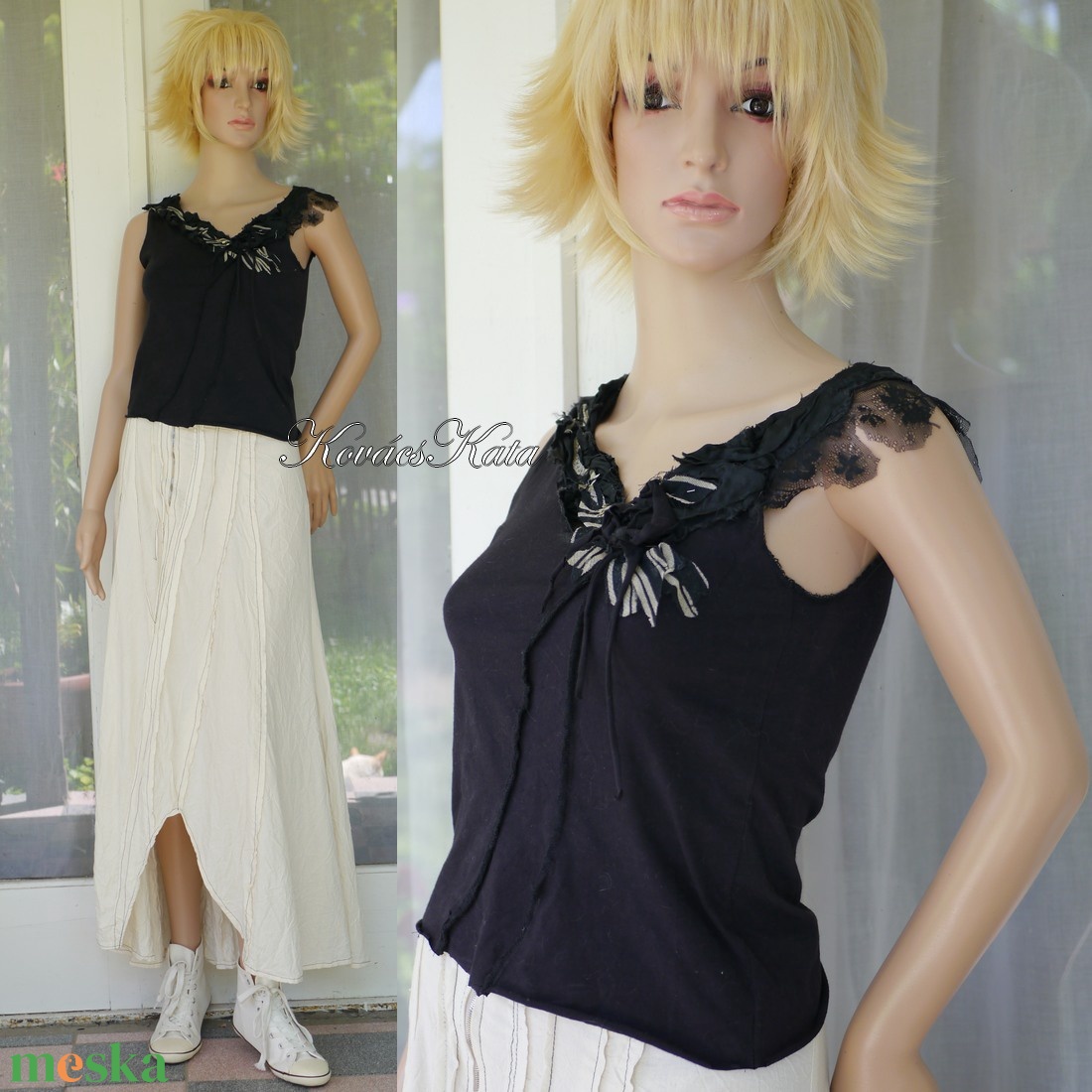 BALERINA TOP - applikált vintage pamut-felső - ruha & divat - női ruha - tunika - Meska.hu BALERINA TOP - applikált vintage pamut-felső - ruha & divat - női ruha - tunika - Meska.hu