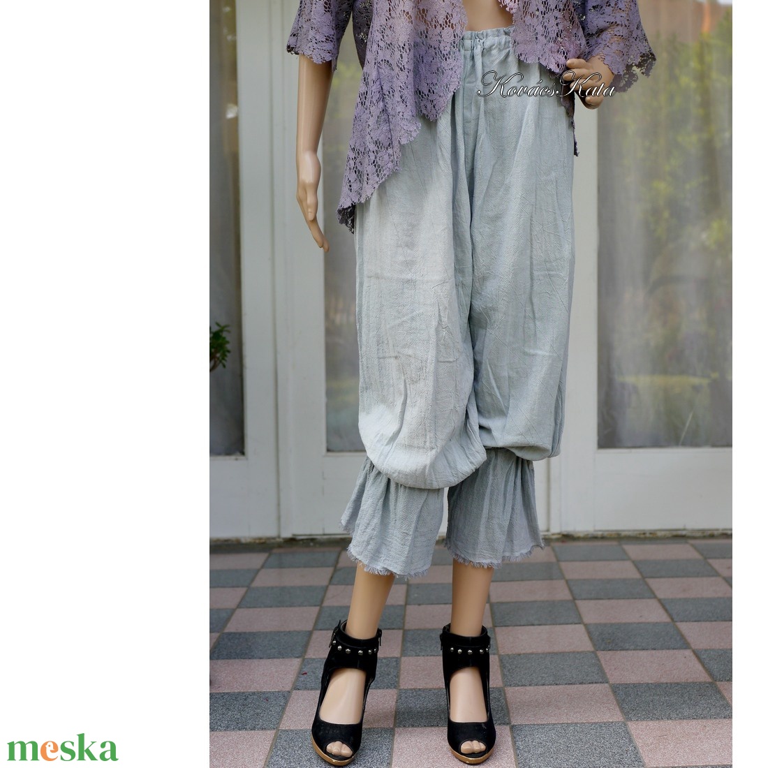 ELLA-NACI - lagenlook bugyogó, vászon nadrág / szürke - ruha & divat - női ruha - nadrág - Meska.hu ELLA-NACI - lagenlook bugyogó, vászon nadrág / szürke - ruha & divat - női ruha - nadrág - Meska.hu