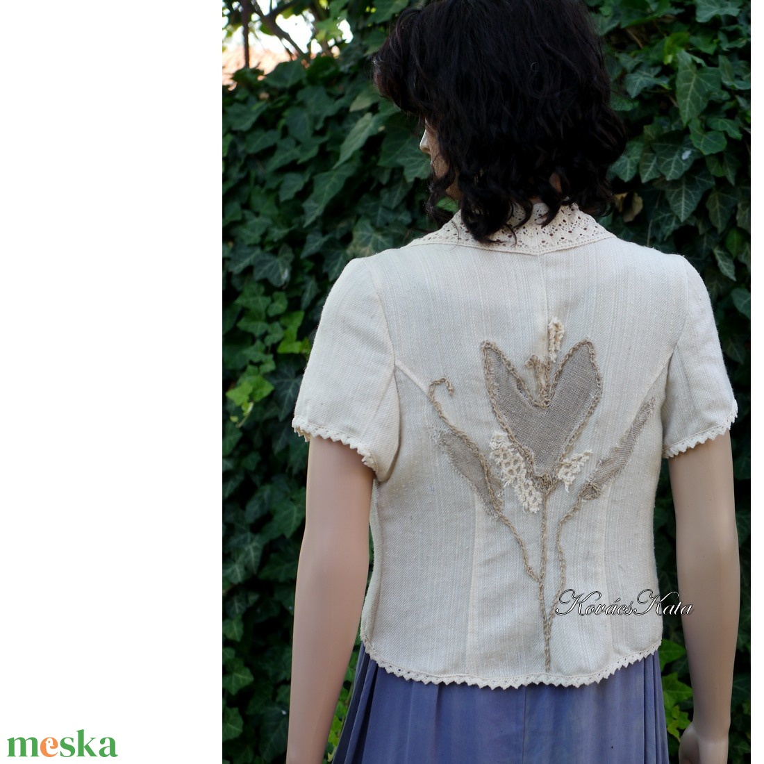 MAGNÓLIA KABÁTKA - applikált, csipkés vintage lenszövet boleró - ruha & divat - női ruha - bolero - Meska.hu MAGNÓLIA KABÁTKA - applikált, csipkés vintage lenszövet boleró - ruha & divat - női ruha - bolero - Meska.hu