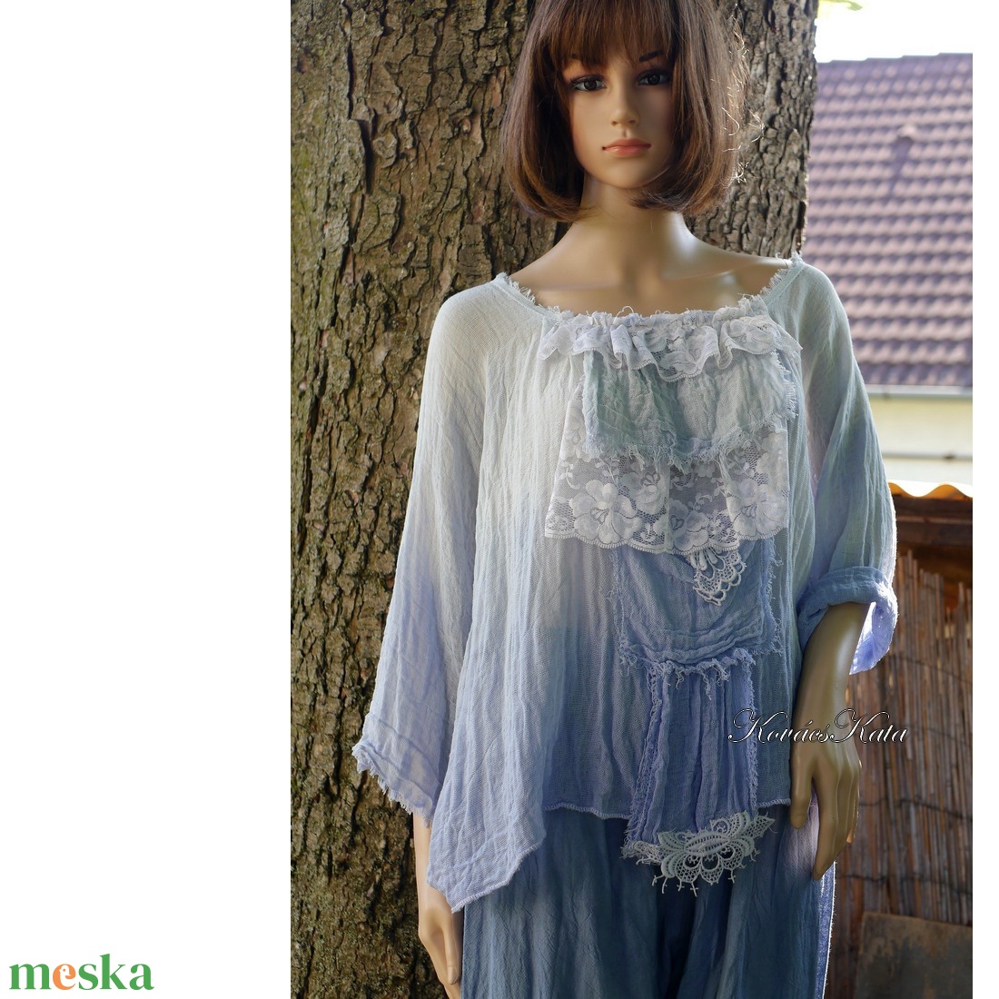 PAMINA - artsy csipkés gézblúz - ruha & divat - női ruha - blúz - Meska.hu PAMINA - artsy csipkés gézblúz - ruha & divat - női ruha - blúz - Meska.hu