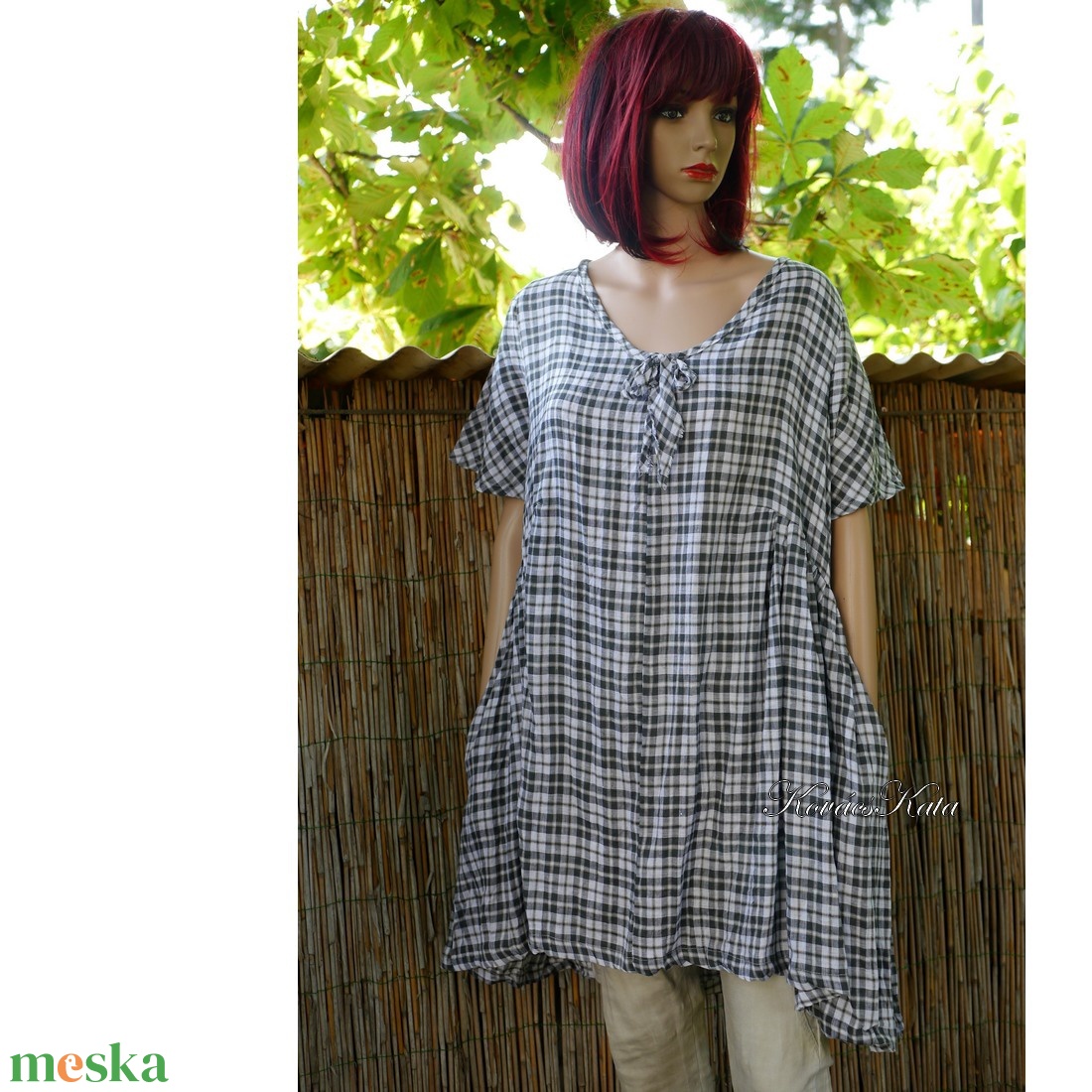 PAULA / kockás len - lagenlook design tunikaruha - ruha & divat - női ruha - tunika - Meska.hu PAULA / kockás len - lagenlook design tunikaruha - ruha & divat - női ruha - tunika - Meska.hu