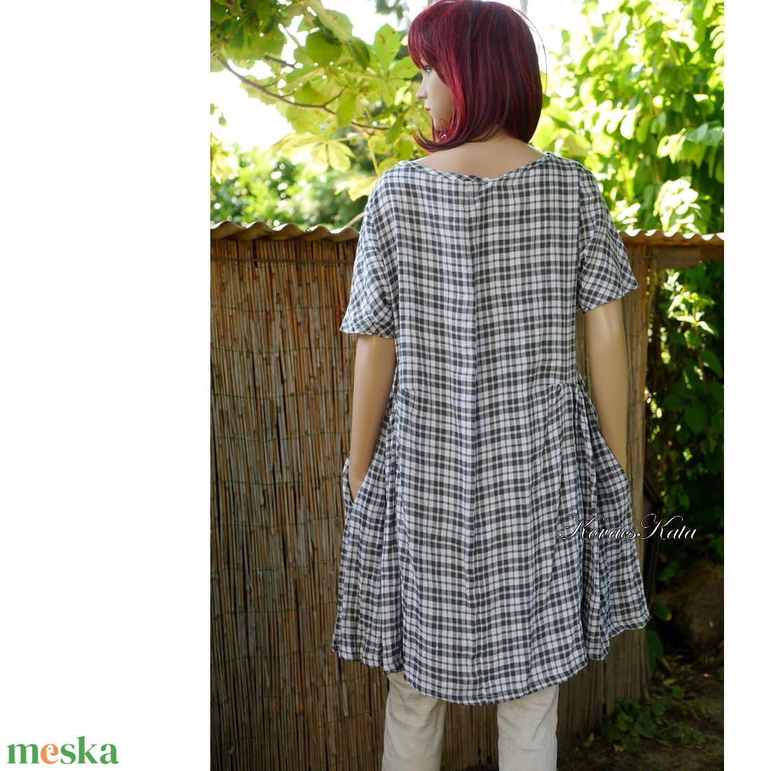 PAULA / kockás len - lagenlook design tunikaruha - ruha & divat - női ruha - tunika - Meska.hu PAULA / kockás len - lagenlook design tunikaruha - ruha & divat - női ruha - tunika - Meska.hu