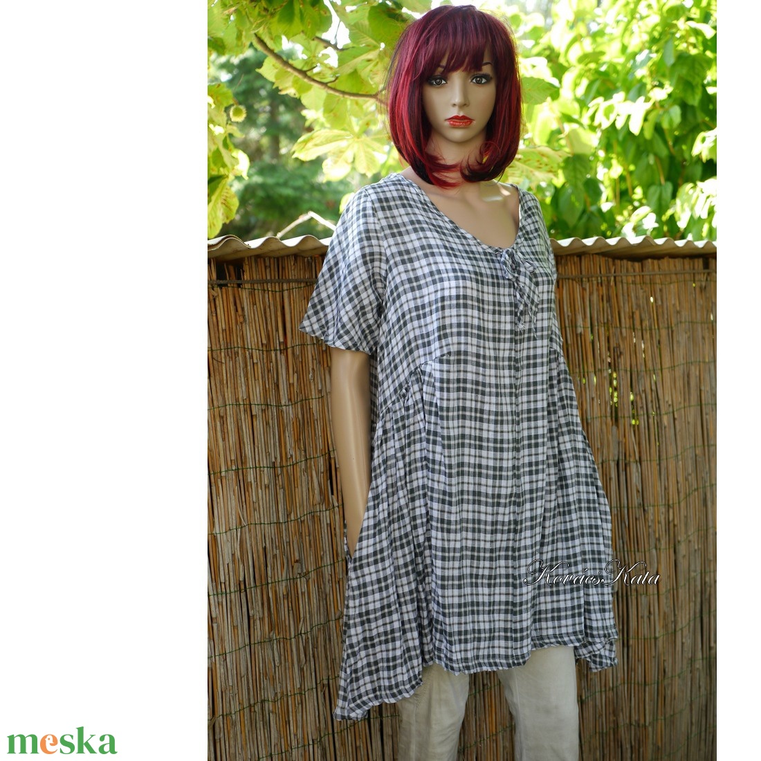 PAULA / kockás len - lagenlook design tunikaruha - ruha & divat - női ruha - tunika - Meska.hu PAULA / kockás len - lagenlook design tunikaruha - ruha & divat - női ruha - tunika - Meska.hu