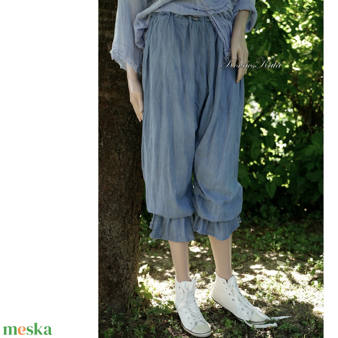 ELLA-NACI - lagenlook bugyogó, vászon nadrág / acélkék - ruha & divat - női ruha - nadrág - Meska.hu ELLA-NACI - lagenlook bugyogó, vászon nadrág / acélkék - ruha & divat - női ruha - nadrág - Meska.hu