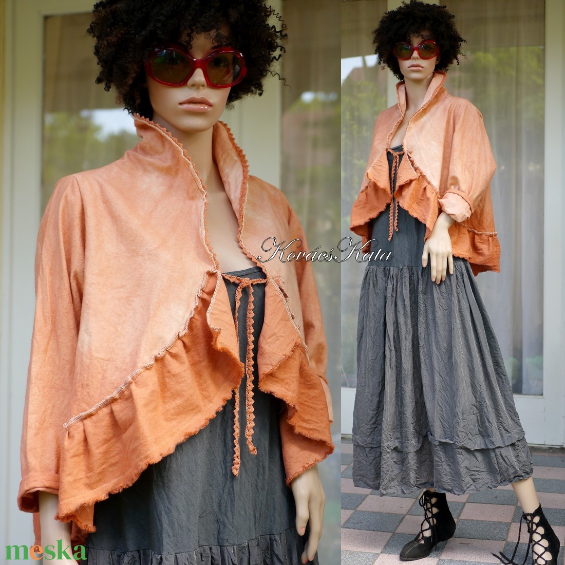 LAURA - artsy lagenlook kabátka / rozsda-ombre - ruha & divat - női ruha - kabát - Meska.hu LAURA - artsy lagenlook kabátka / rozsda-ombre - ruha & divat - női ruha - kabát - Meska.hu