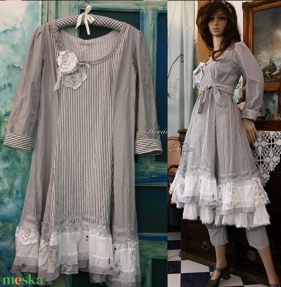 MIGNON - lolita ruha / csíkos-pettyes - ruha & divat - női ruha - ruha - Meska.hu MIGNON - lolita ruha / csíkos-pettyes - ruha & divat - női ruha - ruha - Meska.hu